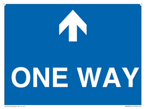 One way with up directional arrow